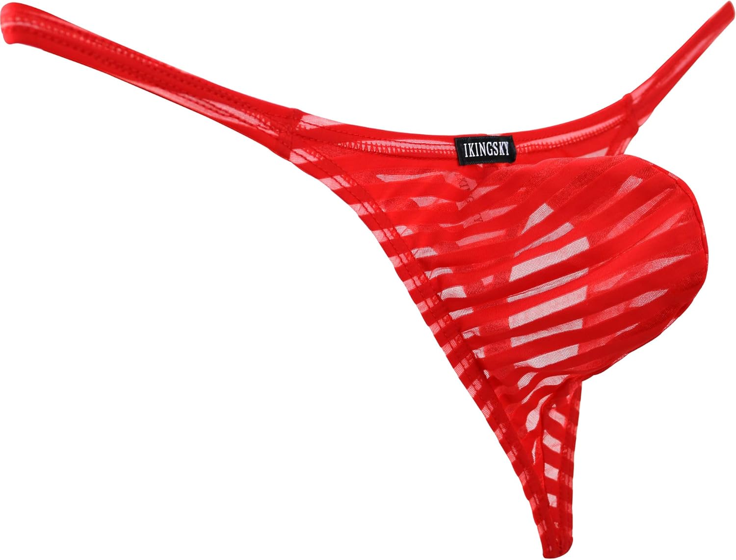 iKingsky Men's Sexy Little Thong Underwear See Through Pouch G-String Under Panties at  Men’s Clothing store