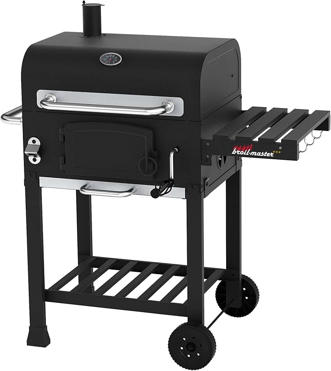 Broilmaster Barbacoa, BBQ Barbacoa con Carro, Negro, 90 x 67 x 106 cm