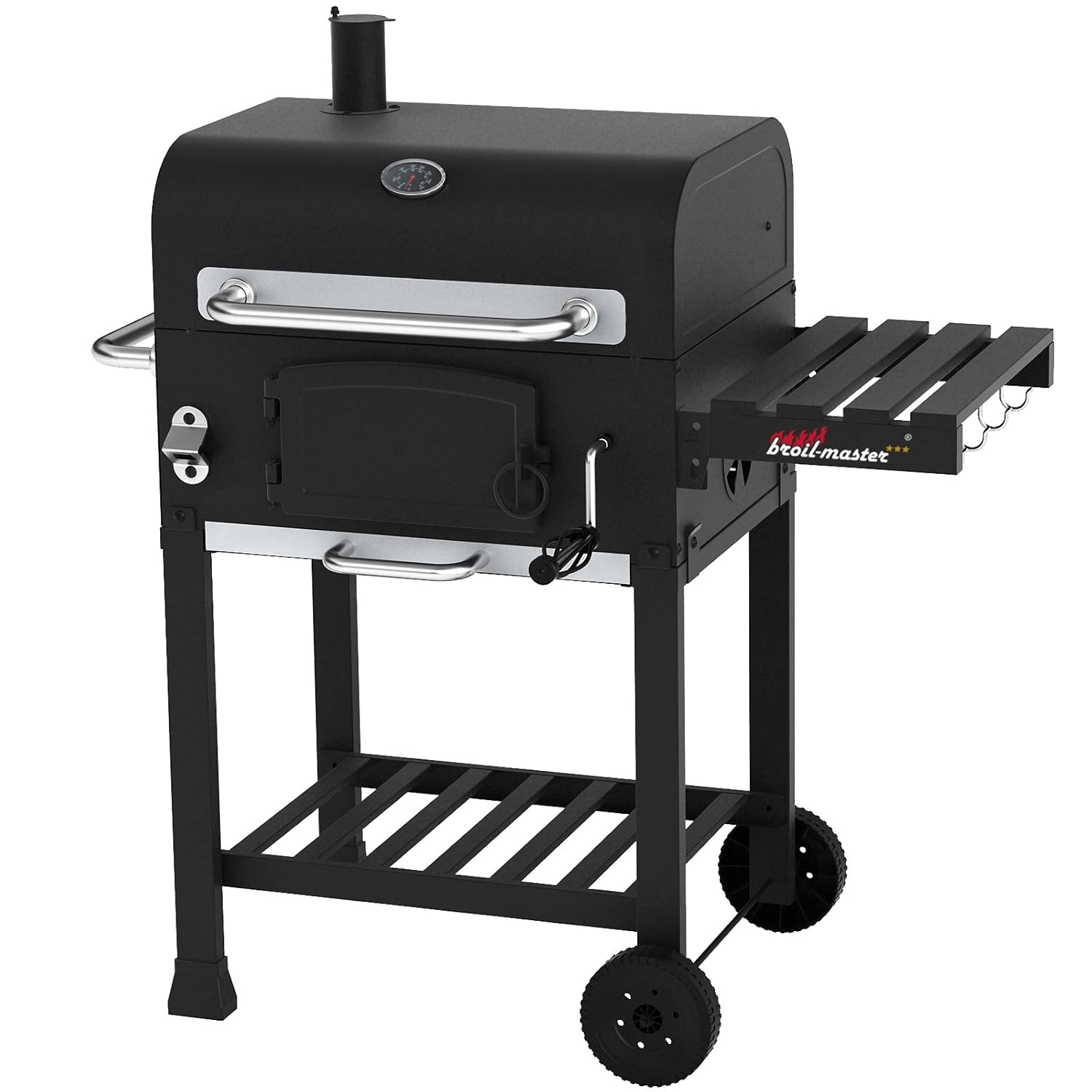 BroilMaster Charcoal Grill Cart with Large Grilling Surface 90 x 67 x