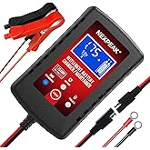 1.75-Amp Car Battery Charger, 6V and 12V Smart Fully Automatic Battery Charger Maintainer, Trickle Charger, Battery Desulfator for Car, Lawn Mower, Motorcycle, Boat, Marine Lead Acid Batteries