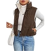 MakeMeChic Women's Puffer Vest High Neck Zip Up Lightweight Sleeveless Padded Coat Fall Winte Outerwear