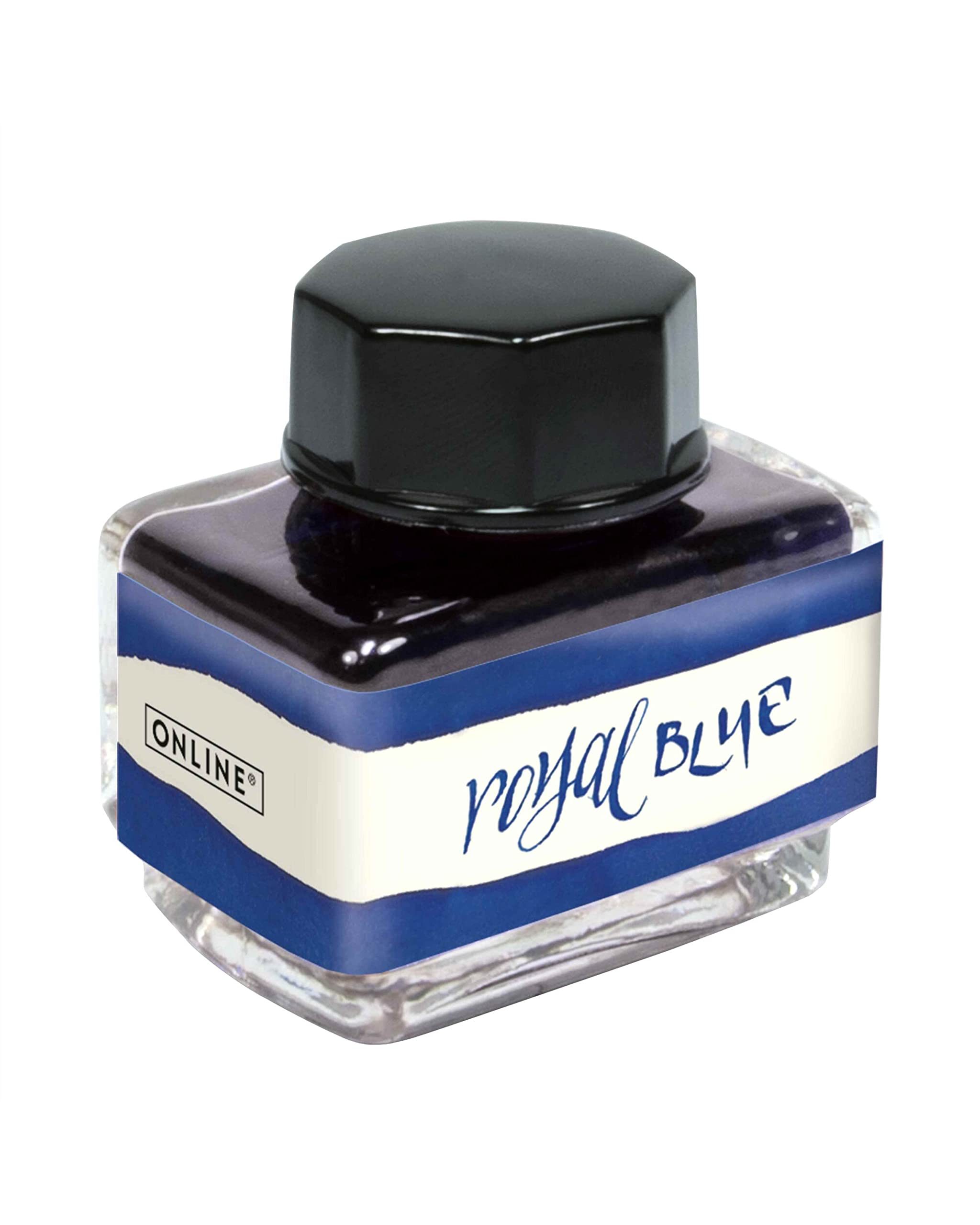 ONLINE Blue Ink Bottle 15 ml, Water-based Fountain Ink for Calligraphy, Handlettering, Writing — image 1