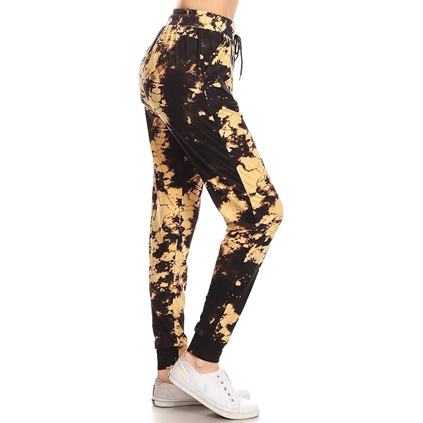 Leggings Depot Women's High Waist Print Jogger Pants with Pockets