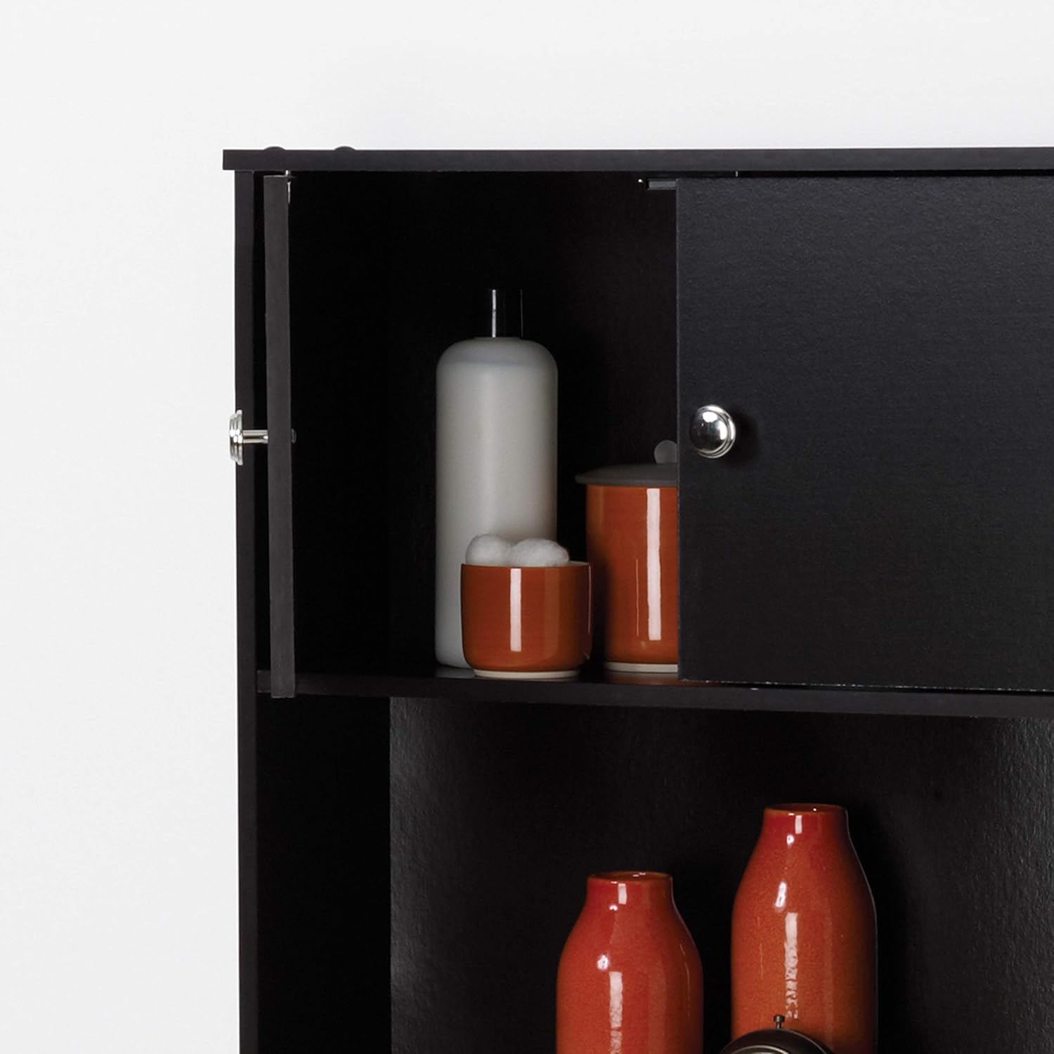 Zenna Home Drop Door Over the Toilet Bathroom Spacesaver, Bath Storage Shelves, Espresso: Furniture & Decor