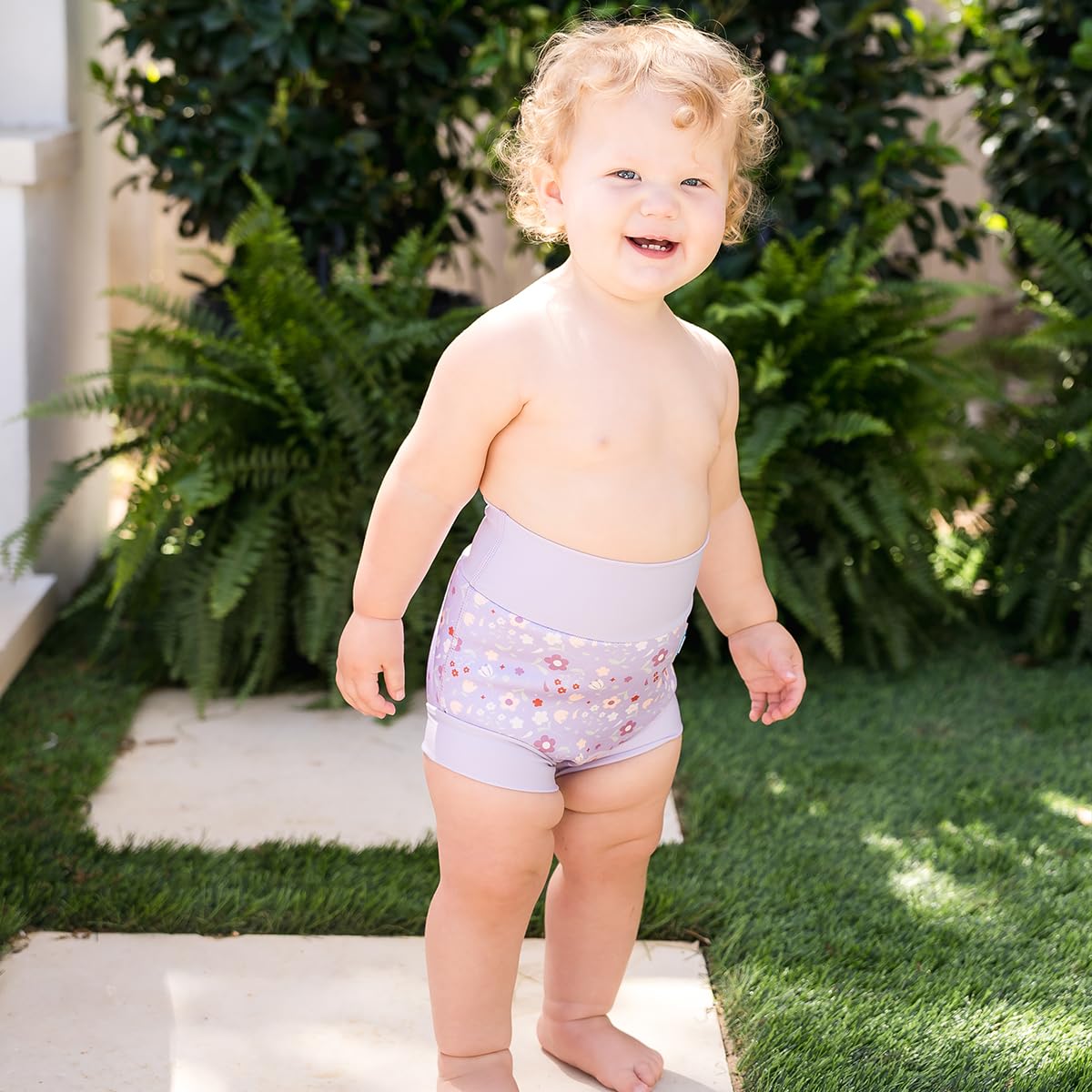 Splash About Happy Nappy Reusable Swim Diaper, Lilac Spring, 2-3 Years