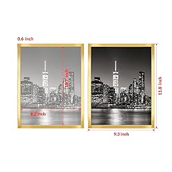 Annecy 8.5x11 Picture Frame Gold（2 Pack）, 8.5 x