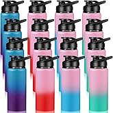 Mimorou 16 Pack Aluminum Water Bottles with Snap Lid Aluminum Reusable Sports Lightweight Leak Proof Water Bottles Bulk for Gym Hiking Cycling Sports Outdoor(20 oz)
