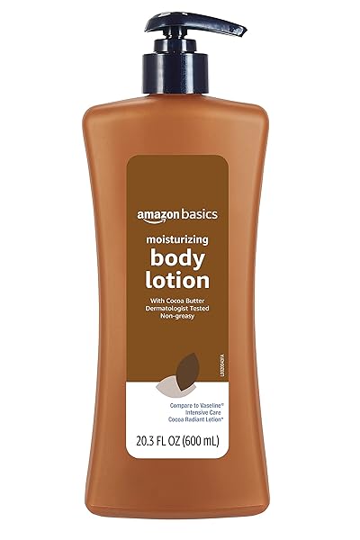 AMAZON BASICS COCOA BUTTER BODY LOTION, LIGHTLY SCENTED, 20.3 FL OZ, PACK OF 1