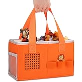 MEILADY-X Case for Toniebox Starter Set - Bag for Tonies Figurines | Portable Carrying Case for Educational Musical Box | Travel Storage Bag with Handle for Toniebox Accessories (Orange)