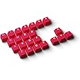 HK Gaming Rubber Keycaps Set | Anti-Slip Texture | Doubleshot Backlit Keycap Set | 23 Keys OEM Profile Key Set | for Mechanical Keyboard | Compatible with Cherry MX, Gateron, Kailh | Monza Red