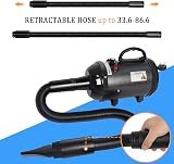 Gekufa Dog Hair Dryer 4.5HP 3200W Adjustable Temperature & Speed Black view 6