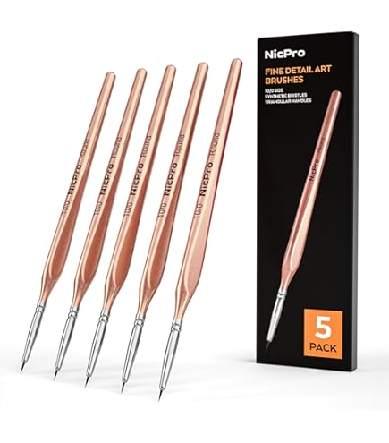 Princeton Mini-Detailer Paintbrush Size 20/0 - Ultra Fine Detail Brush For Watercolor & Acrylic