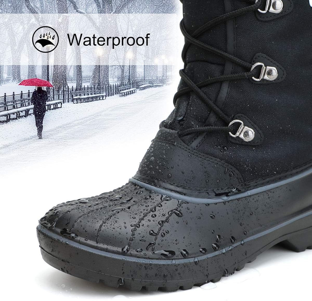  | ALEADER Women's Warm Faux Fur Lined Mid Calf Winter Snow Boots | Snow Boots