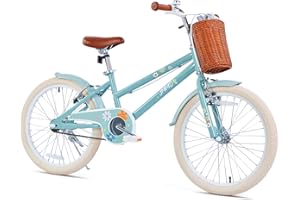JMMD Girls Bike for 4-12 Years Old Kids, 12 14 16 18 20 24 Kids Bike with Training Wheels, Basket and Doll Seat, Toddler Girls Bicycles with Handbrake & Kickstand, Multiple Colors