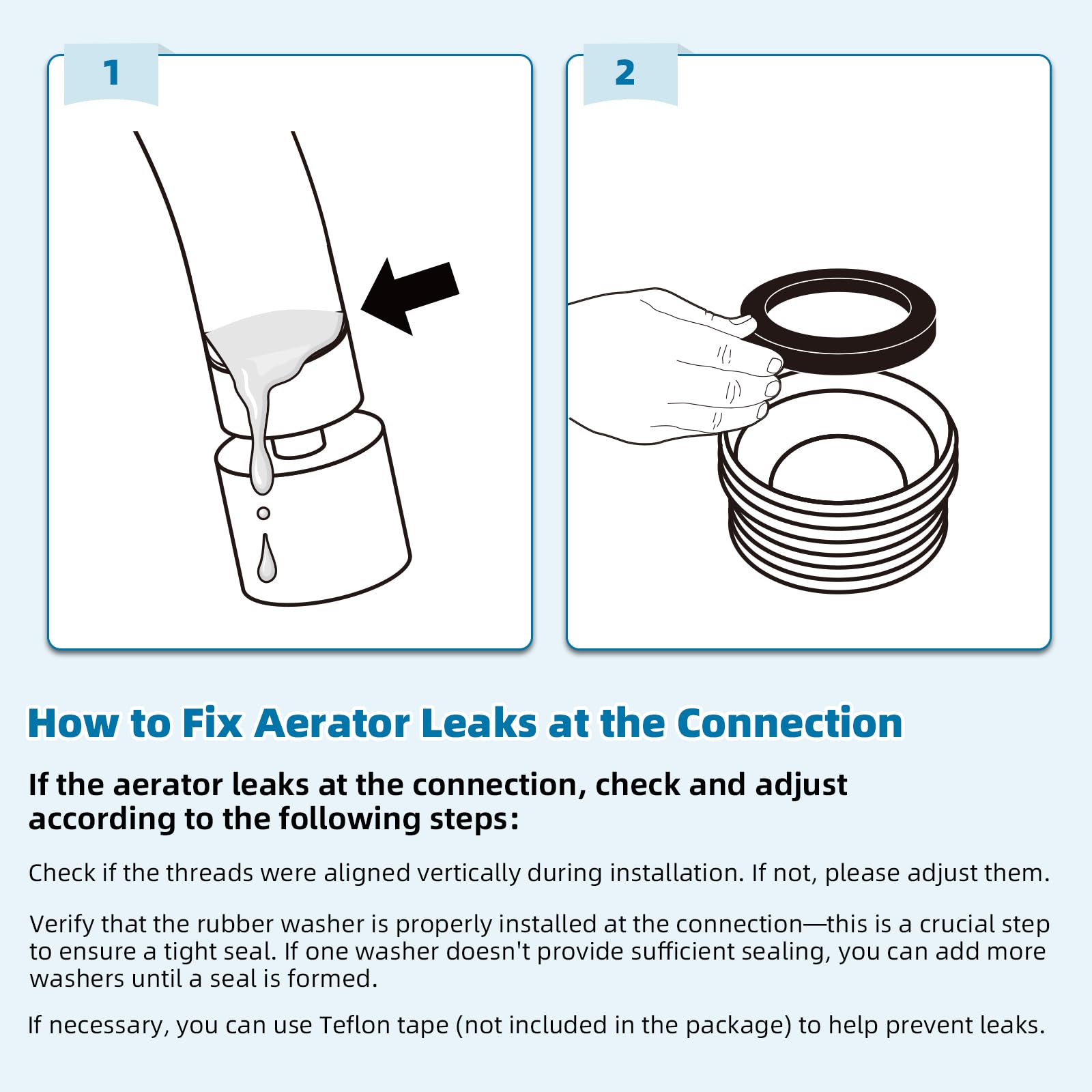 Hibbent NSF/ANSI/CAN 61 Certified Faucet Aerator, CUPC Certification 360° Twist Kitchen Sink Aerator, Dual-function Sink Sprayer Attachment, Faucet Replacement Part 55/64'' Female Thread, Chrome