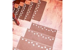 Stair Tread, V-mix Stair Carpet Luminous Self-Adhesive Indoor Non-Slip Floor Staircase Carpets, Durable, Mute, Non-Slip Prote