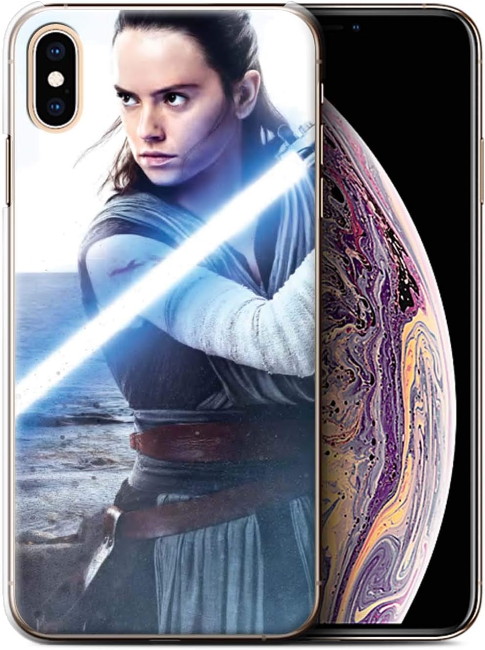 Phone Case for Apple iPhone XS Max Star Wars Resistance Heroes Rey Design Transparent Clear Ultra Slim Thin Hard Back Cover