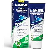 Lamisil Sweat Absorbing Foot Cream, Foot Odor Eliminator, 2.8 oz (81g) | Stinky feet odor eliminator, athletic foot cream, instantly absorbs sweat, dry feet, natural ingredients