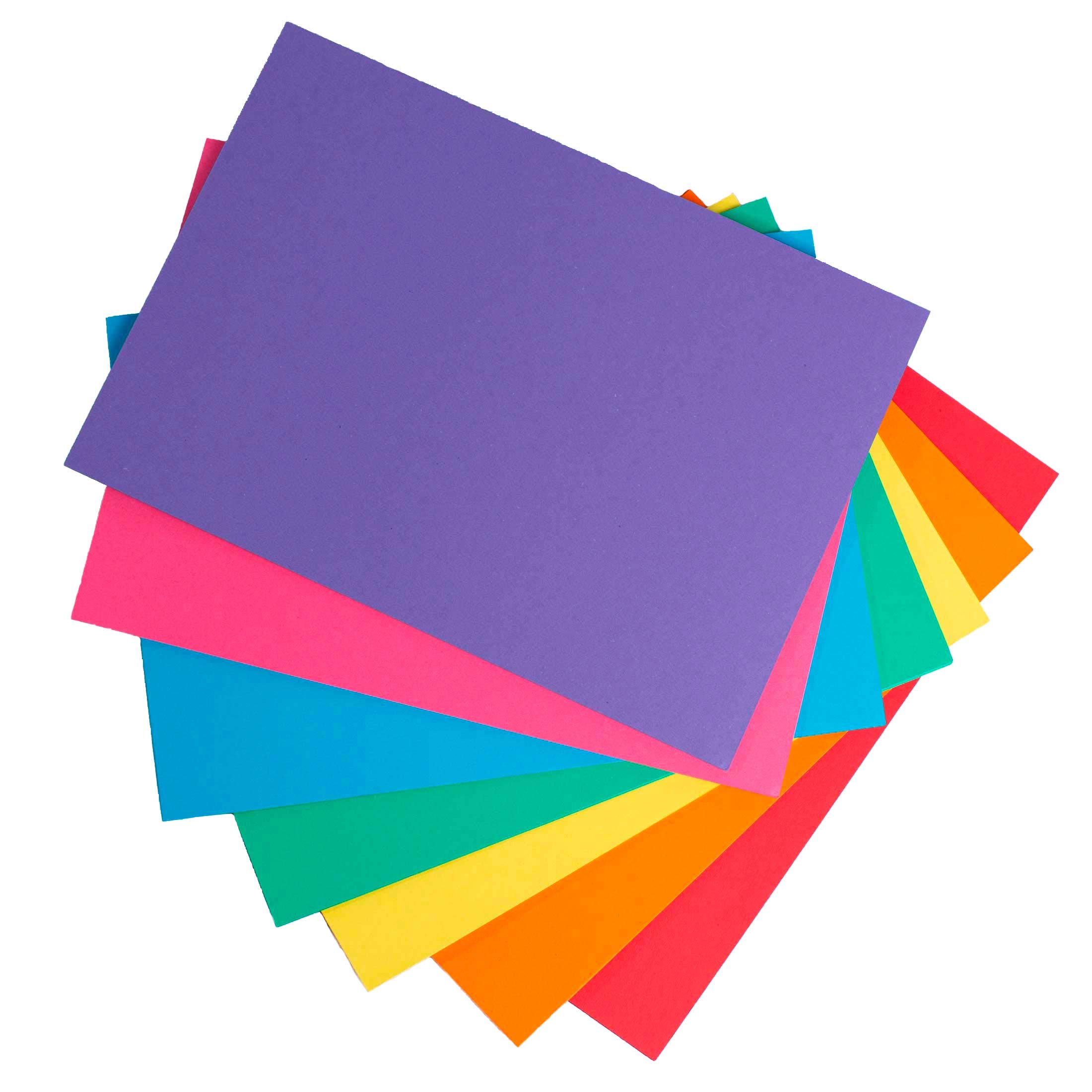 House of Card & Paper A2 220 gsm Rainbow Colored Card -Pack of 50 Sheets (Assorted Colors)