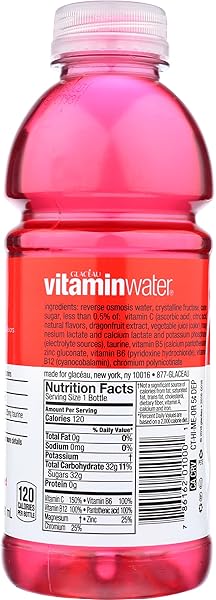 VITAMINWATER POWER-C ELECTROLYTE ENHANCED WATER W/ VITAMINS, DRAGONFRUIT DRINKS, 20 FL OZ, 24 PACK