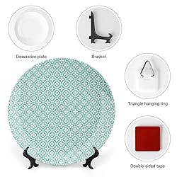 XISUNYA 10 Inch Decorative Plate, Floral Porcelain