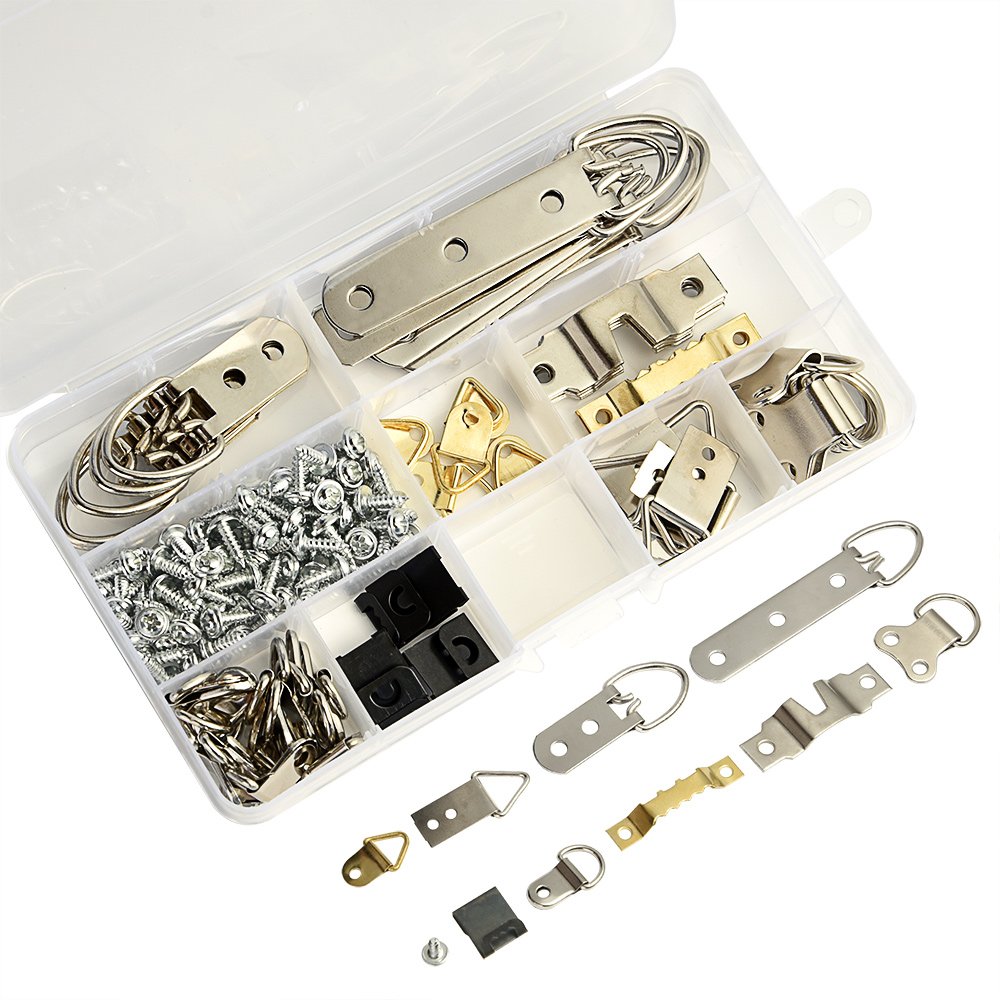 TUPARKA 140 Pcs Picture Hangers Kit Photo Frame Hanging Hooks Kit with