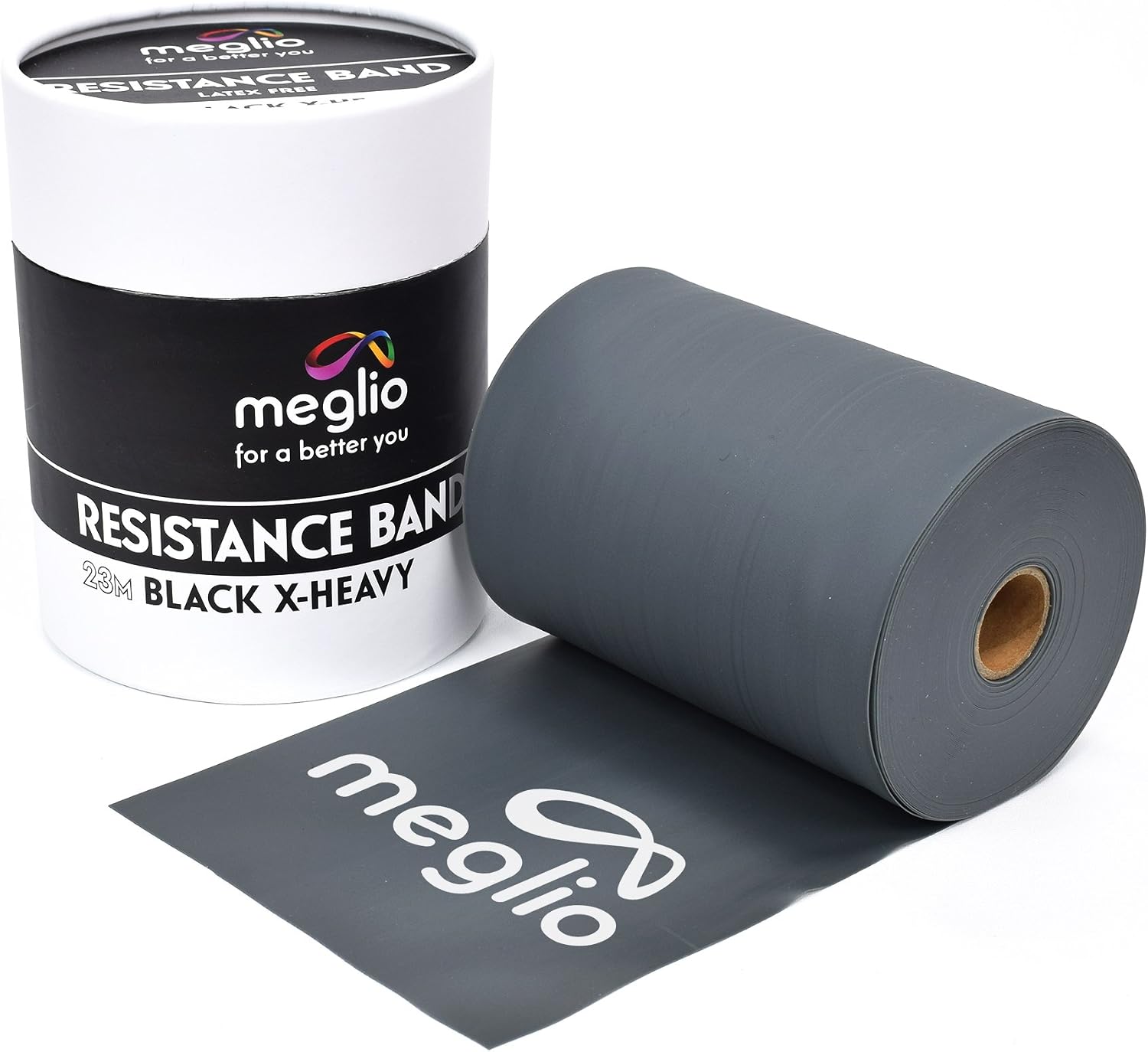 Meglio Resistance Bands Roll, Latex Free Exercise Bands for Building Strength Pilates Band for Fitness Flexibility