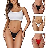 Avidlove G String Thongs for Women Cheeky Breathable Underwear Sexy No Show Panties 3 Pack