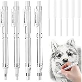 Mechanical Eraser Pen with 12 Refills for Artists, Round Square Tips, White | 2.3mm round and 2.5mm rectangular tips. Click advance. TPE erases pencil and ink. 12 refills included
