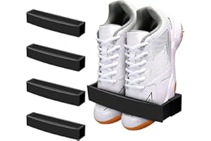 Nirxxiy 4 Pack Adjustable Wall Mounted Shoes Rack, Plastic Shoes Holder Storage Organizer,RV Storage,Door Shoe Hangers,Hangin