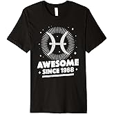 Pisces Astrological Sign Zodiac Birthday Awesome Since 1968 Premium T-Shirt