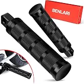 Benlari Motorcycle Foot Pegs, CNC Aluminum Mounting Footpegs, Footpegs Footrest Passenger Pedals 10MM Compatible for Harley Sportster, Dyna, Road King, Black