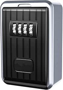 Caja de almacenamiento para llaves, para pared, con cerradura de llave