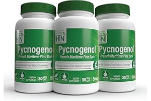 Health Thru Nutrition Pycnogenol 50mg - Vegan | French Maritime Pine Bark Extract | Clinically Studied Free Radical Scavenger | Anti-Aging & Cellular Oxidation Prevention | Non-GMO (3 Pack of 30)