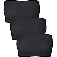 Women Bandeau Bra Padded Strapless Bralette Bra Seamless Bandeau Tube Top