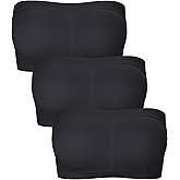 Women Bandeau Bra Padded Strapless Bralette Bra Seamless Bandeau Tube Top Bra