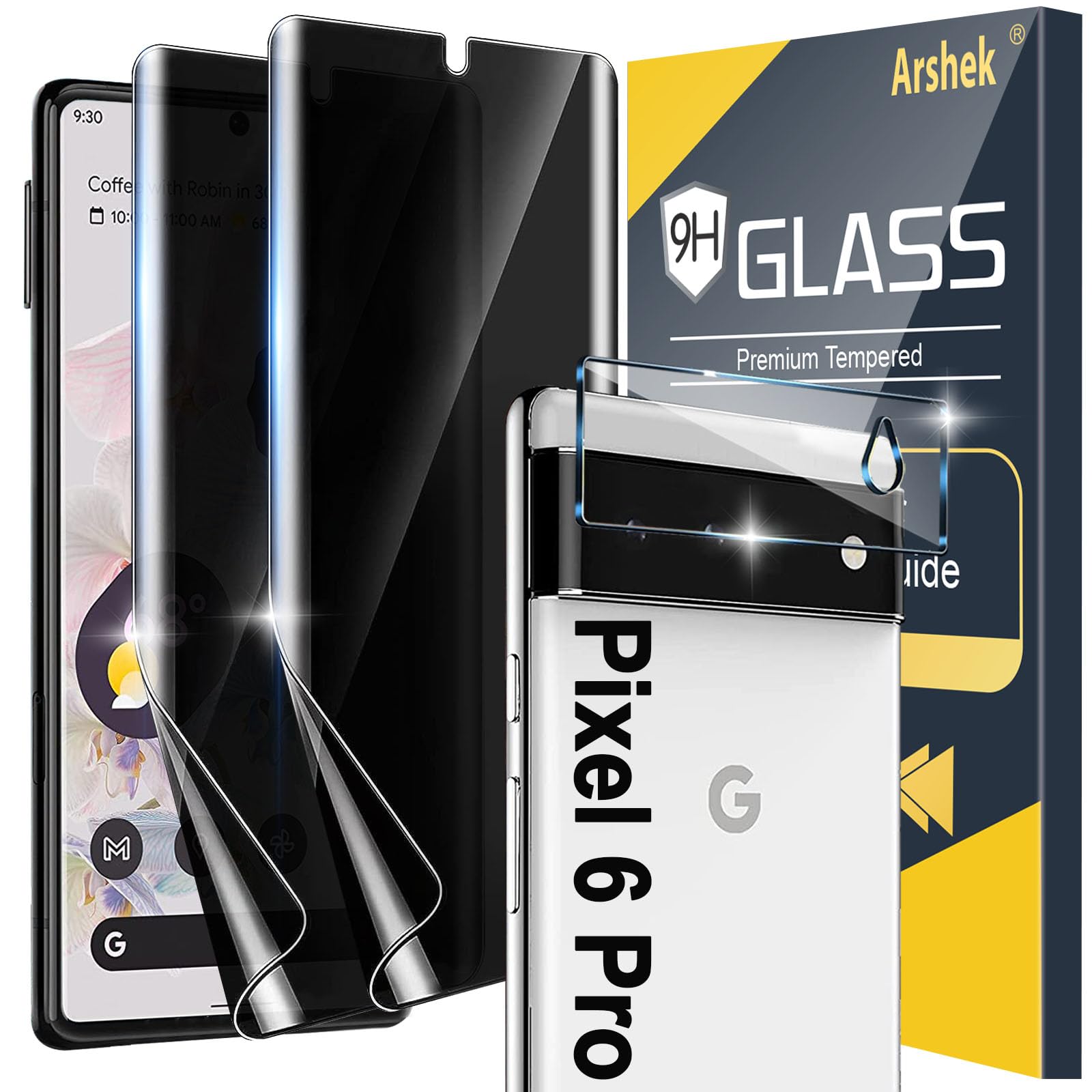 [2+1 Pack] for Google Pixel 6 Pro Privacy Screen