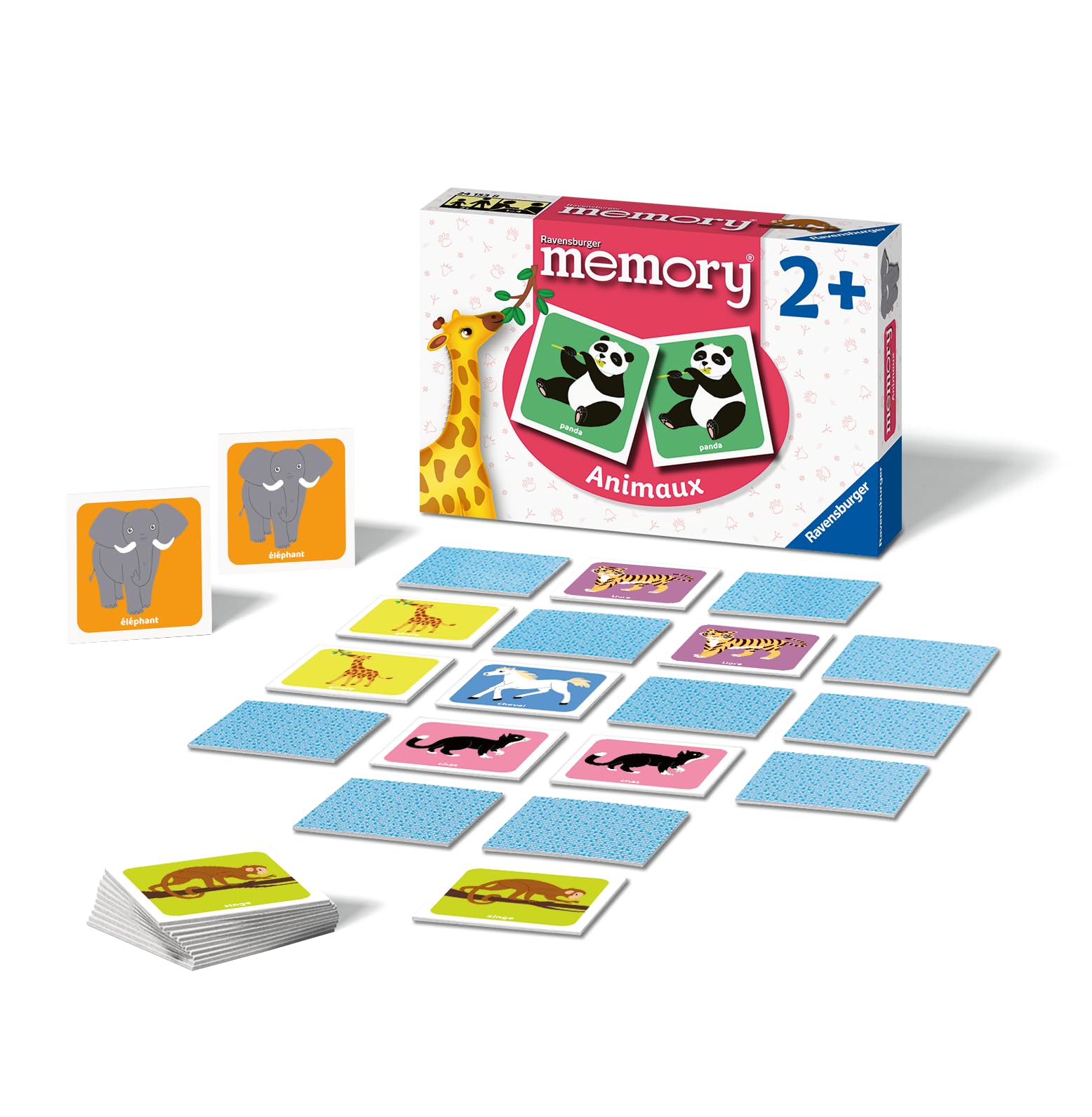 Ravensburger - Educational game - memory® - Animals - A first educational game combining observation, association and memorization - From 2 years - 24153