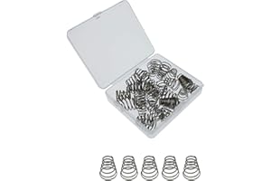 Kasteco 30 Pack 304 Stainless Steel Universal Quick Release Bike Wheel Skewer Springs with Storage Box