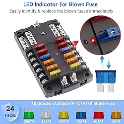 300A 12 Way Blade Fuse Block, Waterproof 12