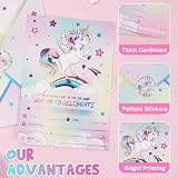 WERNNSAI Unicorn Party Invitations 24 Pack Rainbow Birthday Baby Shower Kids view 4