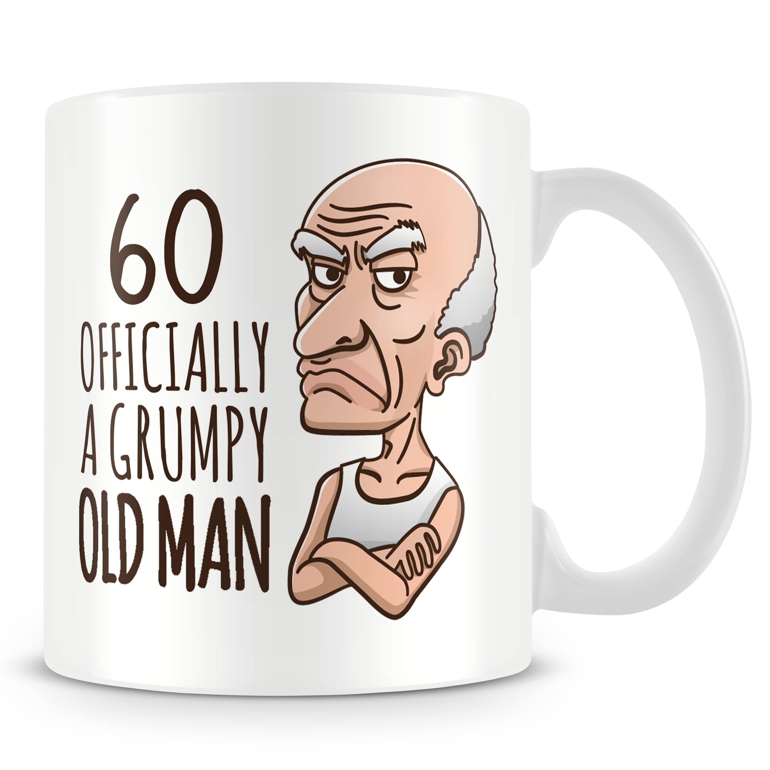 MUGGZ 60th Birthday Mug – Grumpy Old Man – Personalised Gift
