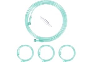 ANSNF 7Ft Oxygen Tubing, Crush Resistant High Flow Oxygen Tubing, 3 Pack Green Oxygen Tubing, Non Kinking Oxygen Tubing with Oxygen Tubing Connector
