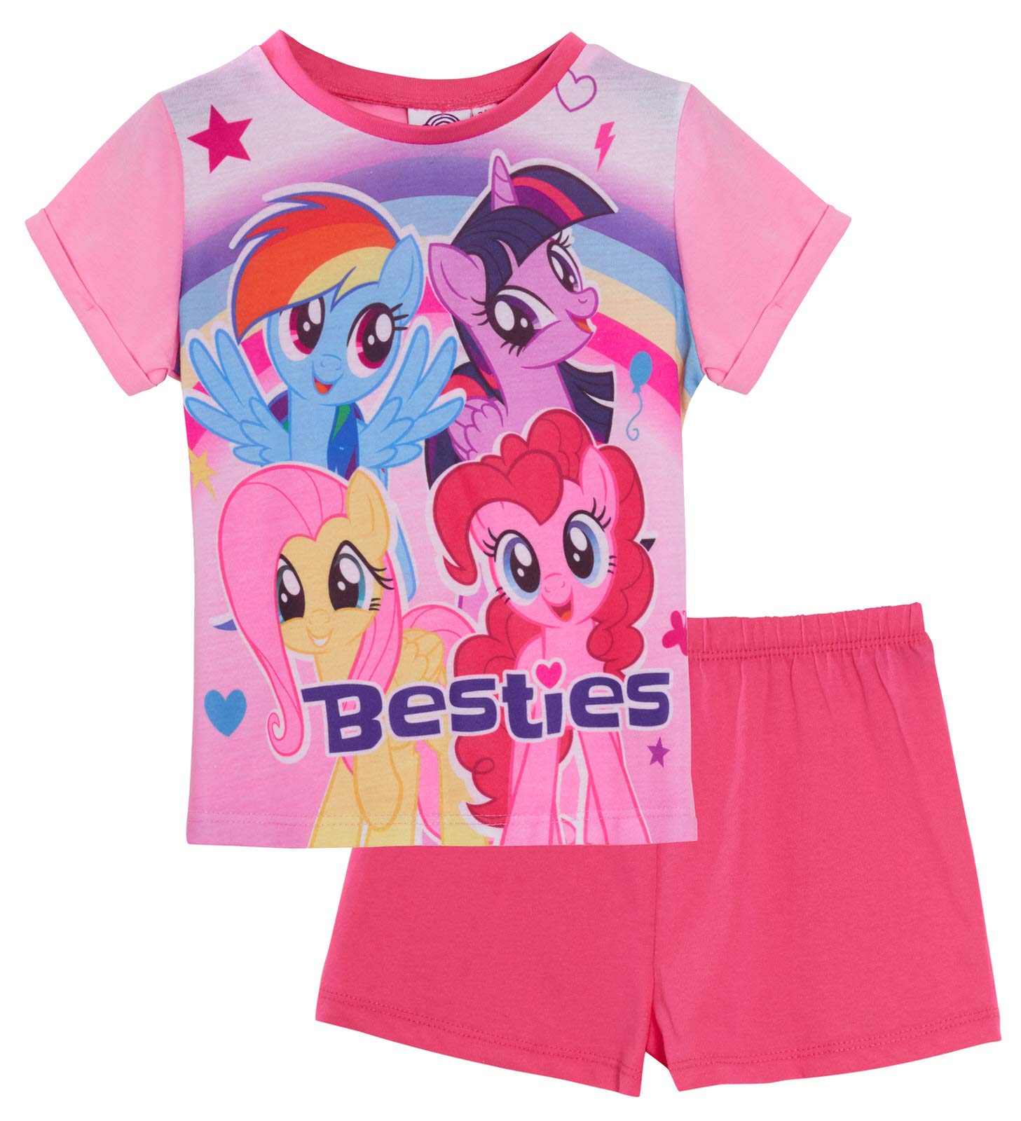 My Little Pony Girls Short Pyjamas Besties Pink 2-3 Years