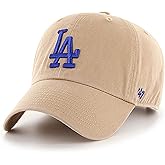 '47 New York Yankees Adjustable Cap Clean Up MLB, Los Angeles Dodgers Khaki, One Size