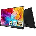 InnoView Portable Monitor for Laptop 15.6'' FHD 1080P USB-C Travel Monitors Built-in 90° Adjustable Stand Without Bag, HDR IPS Portable Laptop Monitor for MacBook PC Phone Xbox PS4/5 Switch