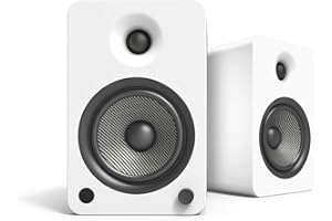 Kanto YU6MW Powered Bookshelf Speakers with Bluetooth and Phono Preamp | Pair | Matte White