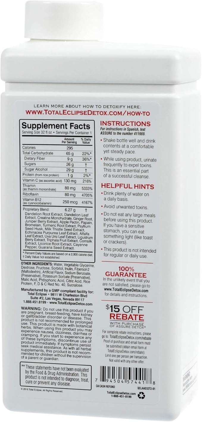 Amazon Com Total Eclipse Same Day Detox Cleanse Same Day Detox Drink Tropical Flavor 32 Fl Oz Health Personal Care