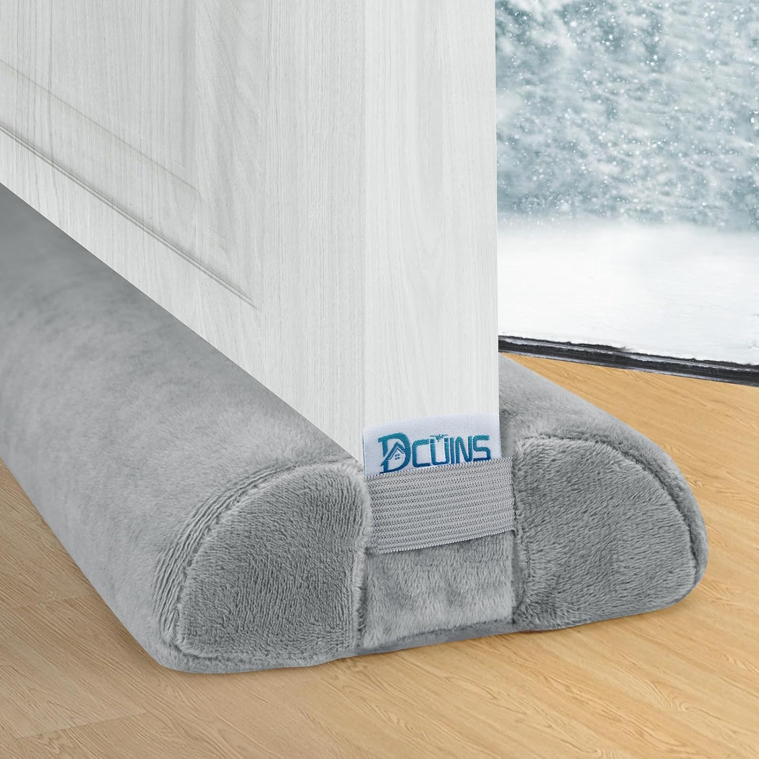 Draft Stoppers - DCUINS Door Draft Stopper, 36 Inch Under Draft Guard Noise Blocker, Seal Bottom of Doors 30'' to 36'' Gap Filler up to 1.7'' Front Door Sweep, Machine Washable, Gray