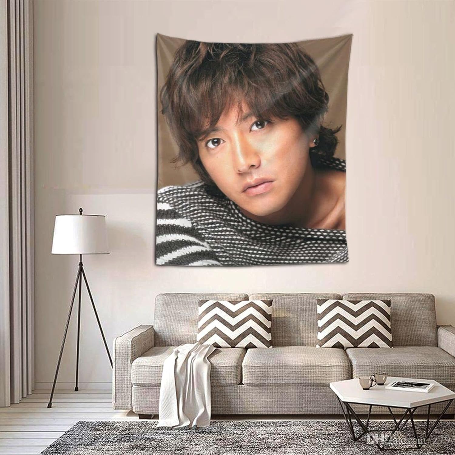 Amazon Co Jp 木村 拓哉 きむら たくや Kimura Takuya キムタク 木拓 タペストリーインテリアデコレーションウォールハンギングファッションインテリアデコレーション多機能ベッドルームカーテンファッションパーソナライズされたギフト新築祝いのウェディングギフト